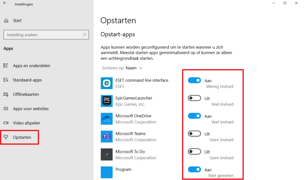 Apps automatisch opstarten in Windows 10 ICTBrein